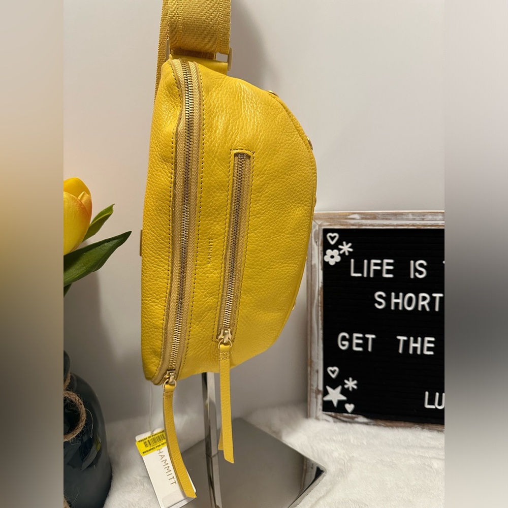 Hammitt Charles belt bag Sasha yellow gold tone